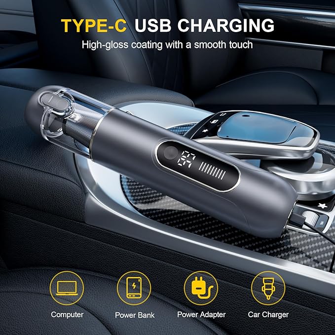 4-in-1 Handheld Cordless Car Vacuum – 19000PA, Brushless Motor, 2-in-1 Blow & - Image 7