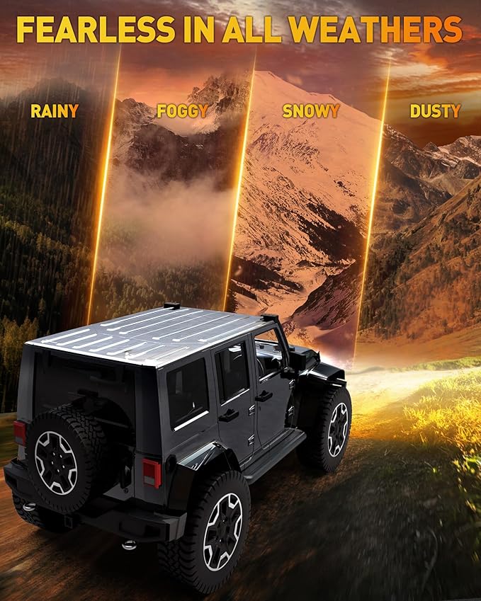 NAOEVO 12 Inch LED Light Bar, 300W 30000LM LED Offroad Fog/Driving Lights - Image 7