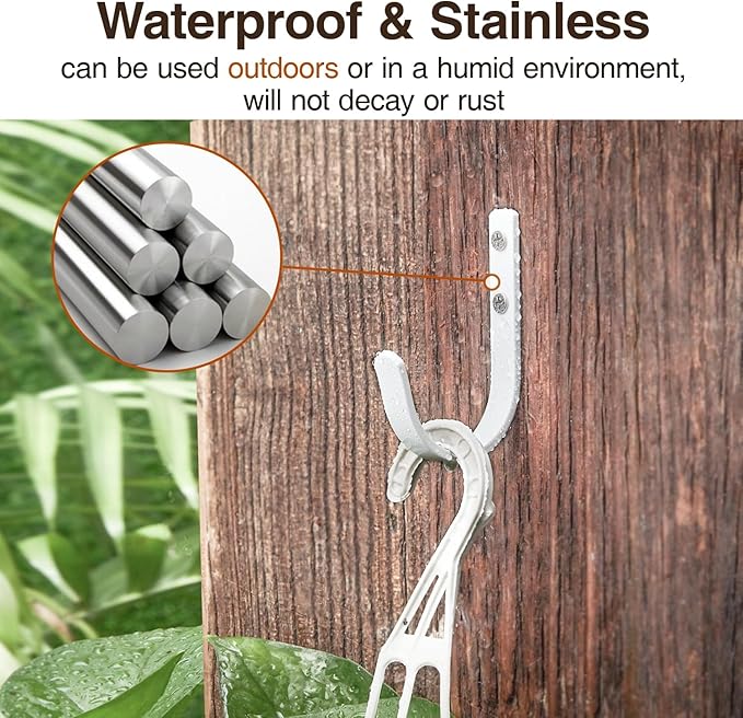 10-Pack Wall Hooks for Towel/Coat - 22LB Heavy Duty Metal Hanger Wall Mount - Image 5
