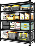 48" W Garage Shelving Heavy Duty，2500LBS Loads Metal Shelving Units and Storage by Rufokisa
