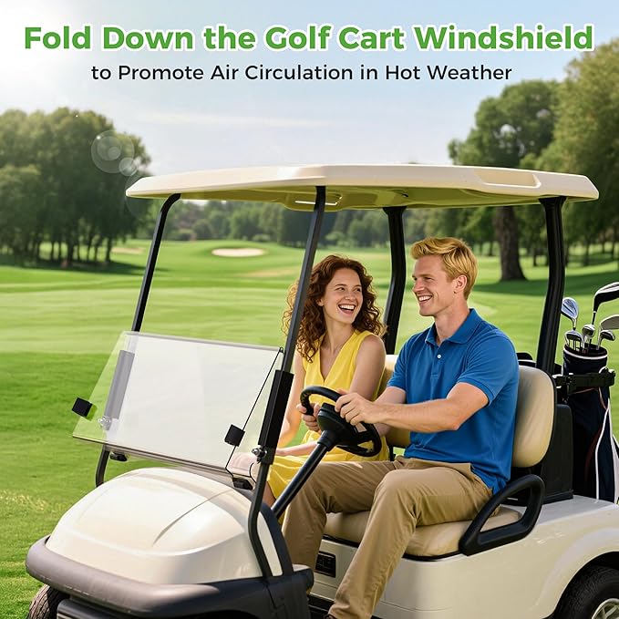 10L0L Golf Cart Windshield for Club Car Precedent 2004-Up, 2017-Up Onward - Image 4