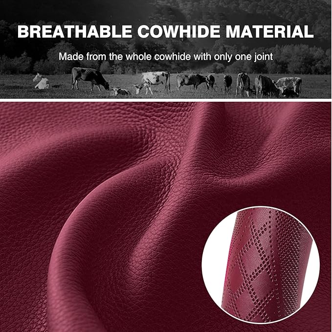 【2025 Model】 High-Grade Real Cowhide Steering Wheel Cover - Image 3