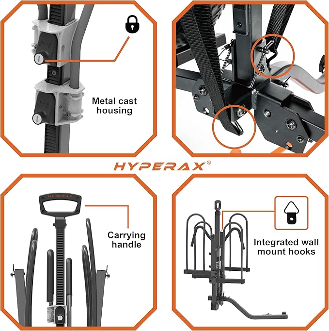 HYPERAX Volt 2_1.25" -E Bike Hitch Mounted Platform Style 2 Bikes Carrier - Image 4