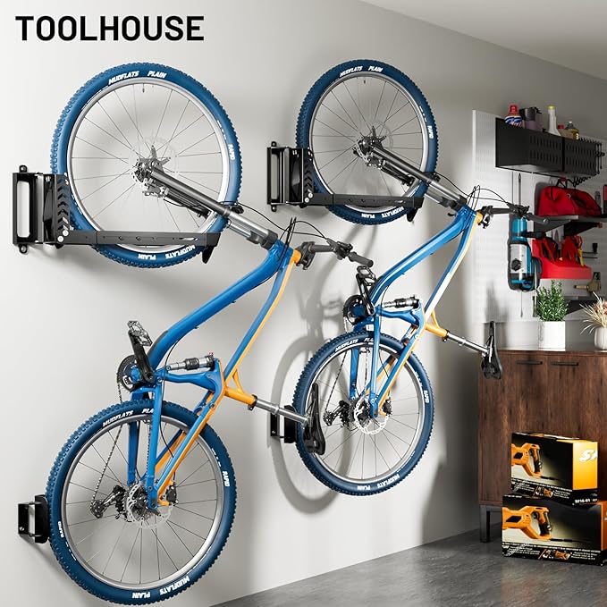 3-Pack Swivel Bike Rack Wall Mount, Bike Hangers - Image 7