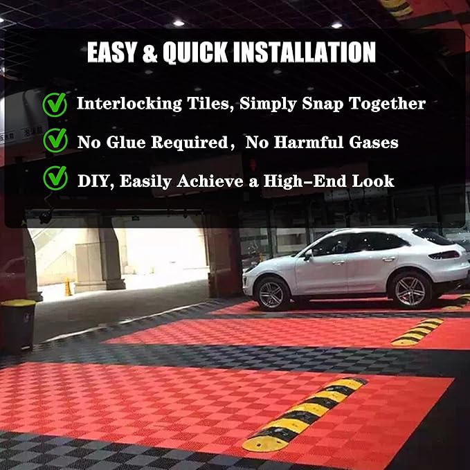 24 Pack 16"x16" Interlocking Garage Floor Tiles - Image 4