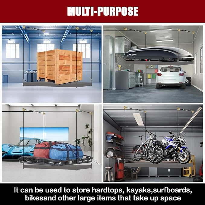 Overhead Garage Storage Rack - Image 7