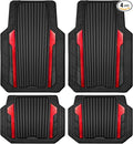 CAR PASS Heavy Duty Rubber Car Mats Metallic S~L Size, Aluminum Film All by CARPASS