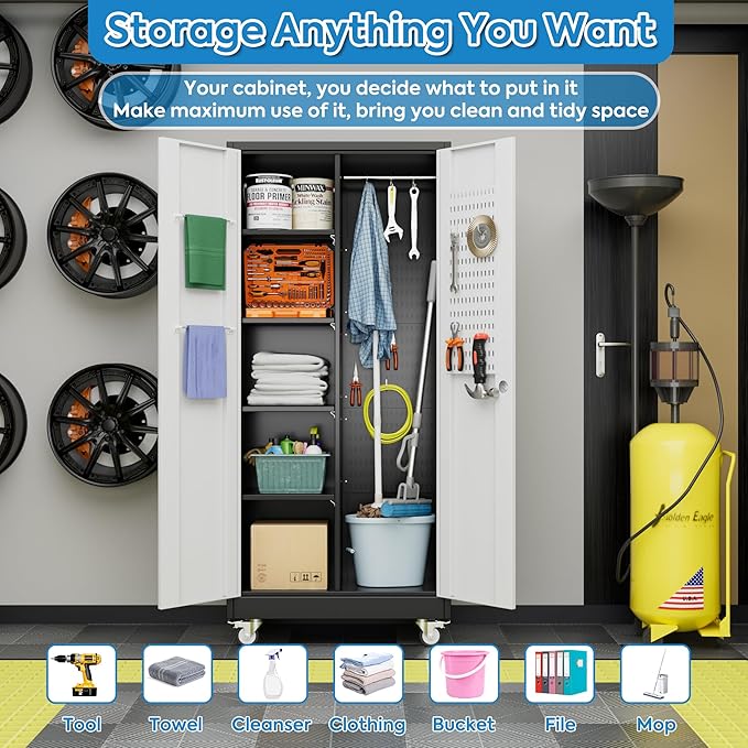 Broom Closet Storage Cabinet - Image 6