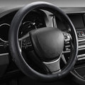【2025 Model】 High-Grade Real Cowhide Steering Wheel Cover，Black Genuine Leather by PJBTVZ