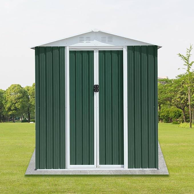 6x4 FT Outdoor Storage Shed, Metal Garden Shed - Image 2