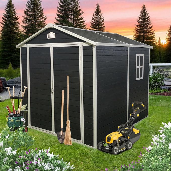6x8 FT Outdoor Storage Resin Shed by Unknown