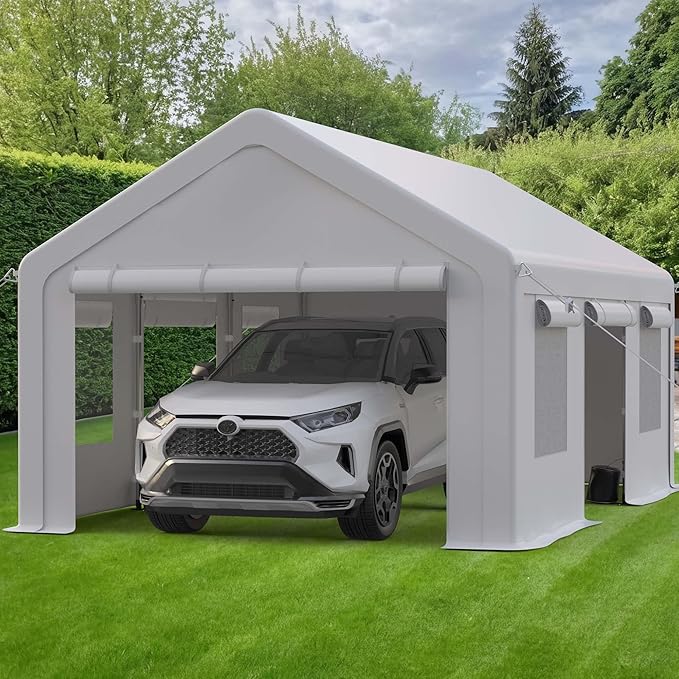 13x20ft Carport Heavy Duty, Portable Garage by GarveeLife