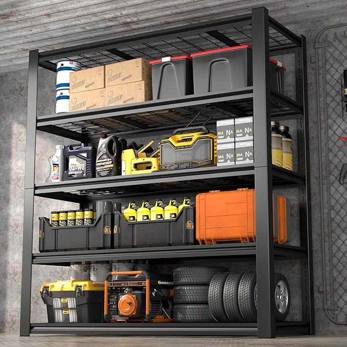 Garage Shelf, Heavy Duty Storage Rack Load 3000lb, 5-Tier Metal Garage Shelving by IRONFFICE