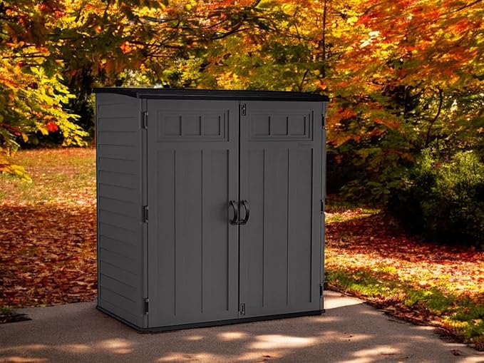 Outdoor Storage Shed, Extra Large Vertical, Dark Gray - Image 2