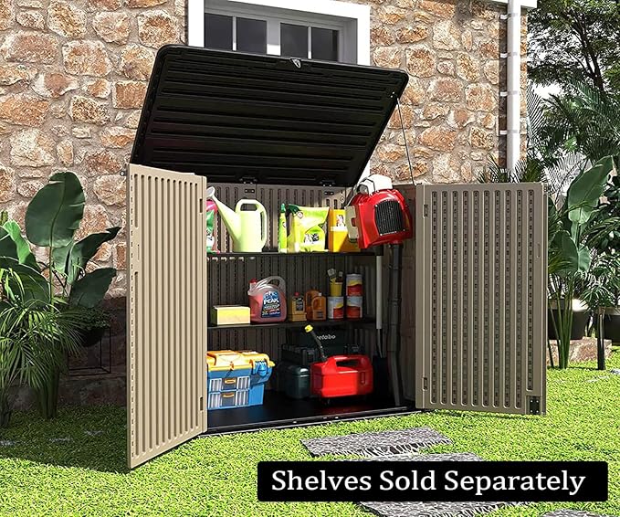 HOMSPARK Storage Shed Weather Resistance, Horizontal Storage Shed - Image 2