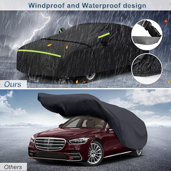 for Mercedes Benz S Car Cover Waterproof All Weather Heavy Duty Protection - Image 5