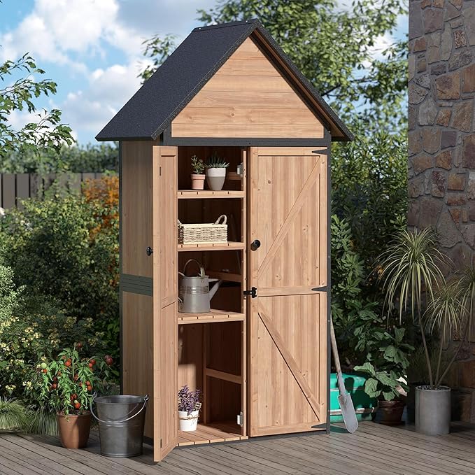 Outdoor Storage Shed with Sloped Roof - Image 7