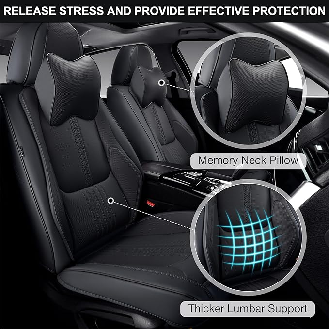 Front Seat Covers, 2 Pieces Universal Seat Covers - Image 3