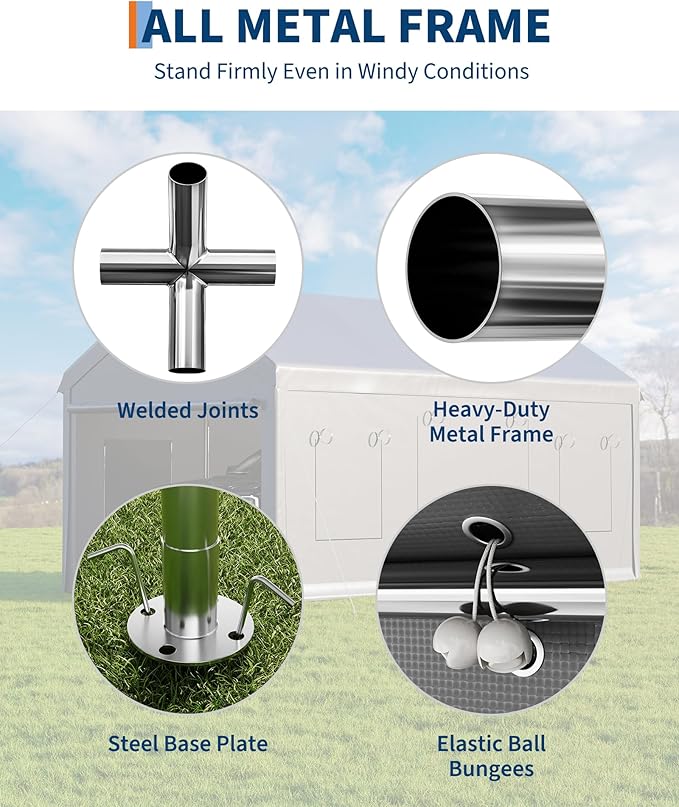10 x 20ft Heavy-Duty Carport - Image 4