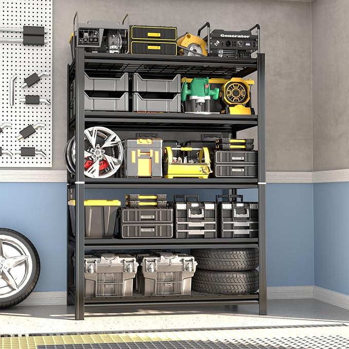 72''H Garage Shelving 3000LBS Capacity Heavy Duty Garage Storage Shelves - Image 8