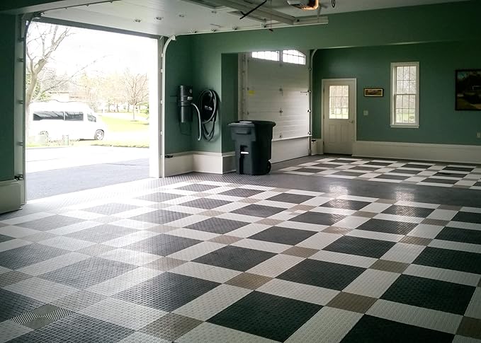Big Floors GarageTrac Diamond, Interlocking Non-Slip Garage Flooring Tile - Image 6