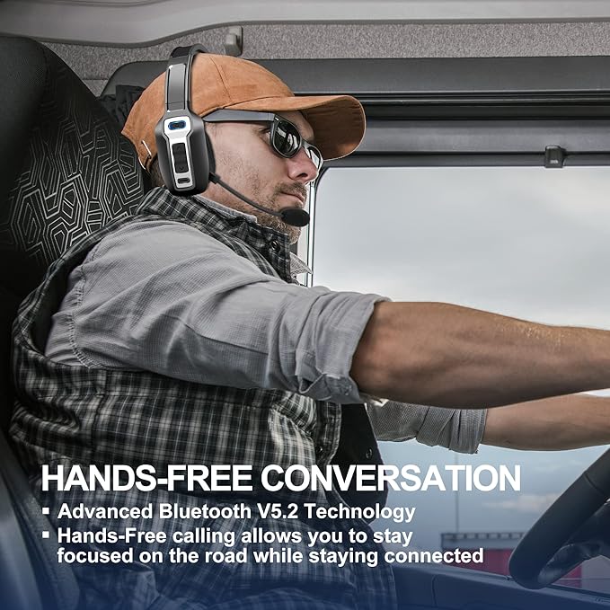 Trucker Bluetooth Headset, V5.2 Wireless Headset - Image 7