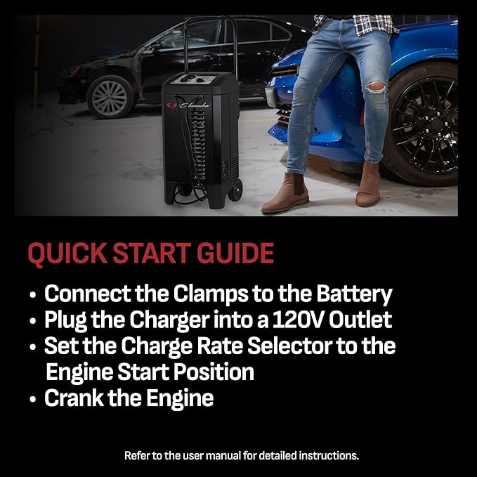 Schumacher Electric Manual Battery Charger & Engine Starter – 6V/12V 200A - Image 3
