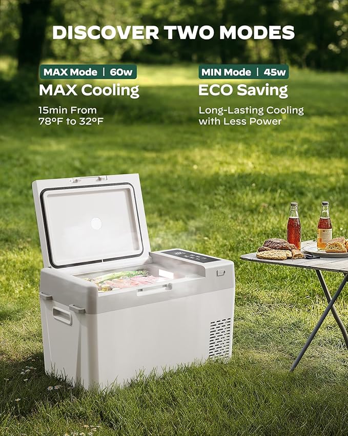 Marsail 12V Car Fridge 25QT Portable Freezer -4°F to 68°F, Compressor Cooler - Image 3