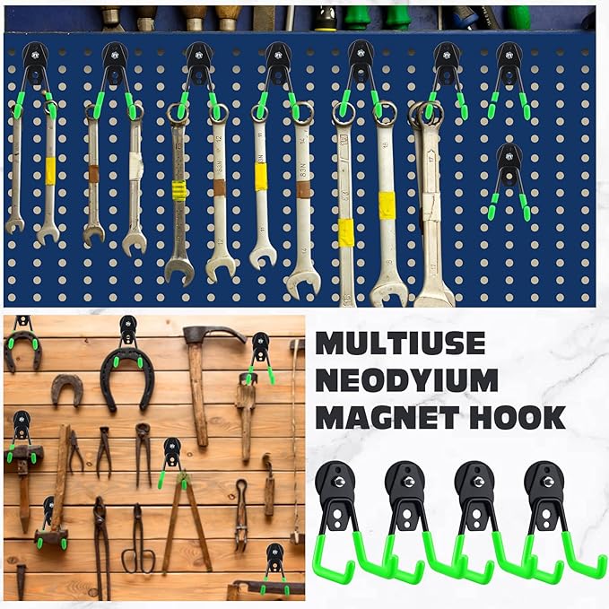 Landhoow Large Magnetic Hooks Heavy Duty Garage Magnet Hooks Strong Storage - Image 5