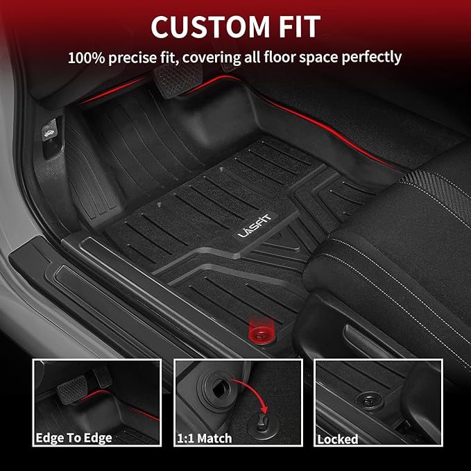 LASFIT Floor Mats for Honda Civic Sedan 2016-2021 & Hatchback 2017-2021 & Coupe - Image 2