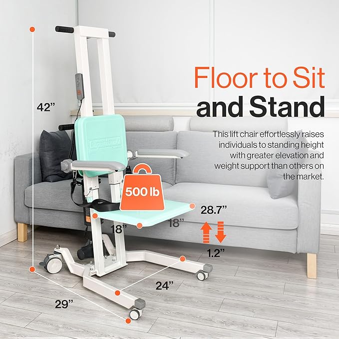SuperHandy GoRise Electric Floor to Stand Lift – Support Up to 500 Lbs - Image 2