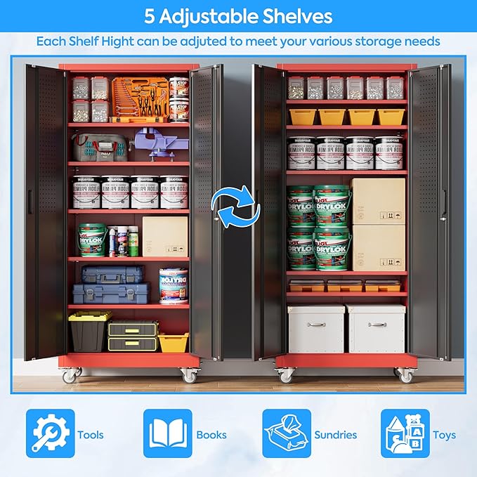 71" H×32" W×16" D Garage Storage Cabinet - Image 5