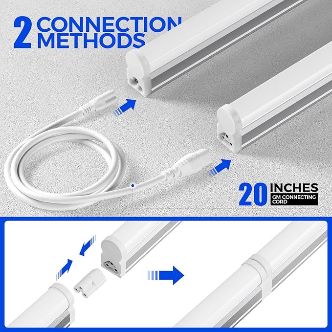 Barrina 6 Pack LED T5 Integrated Single Fixture, Utility Shop Lights, Ceiling - Image 4