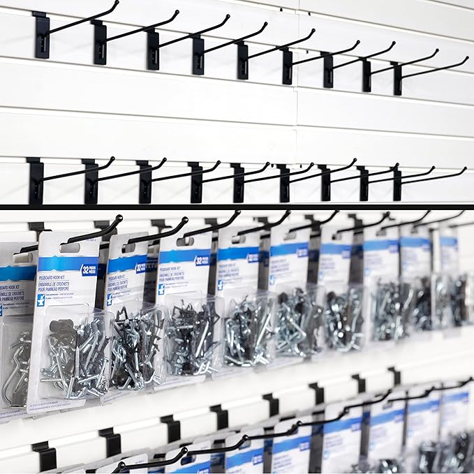 unp POETISKE Slatwall Hooks 32PC 10 Inch Slatwall Accessories Slatwall Panel - Image 7
