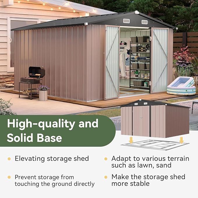 Aoxun 10x10 FT Shed Outdoor Storage Shed - Image 4