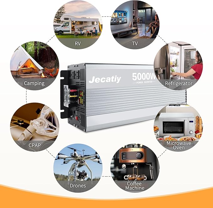 5000 Watt Pure Sine Wave Power Inverter DC 48V to 110V/120V AC Converter - Image 7