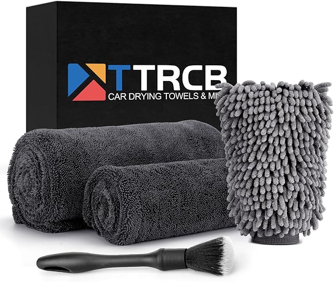 2 Pack 1300 GSM Car Drying Towel, Microfiber Towels by TTRCB