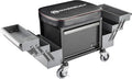 Powerbuilt Rolling Seat with Expandable Tool Trays, Roller Toolbox Garage Stool by PowerbuiltTools