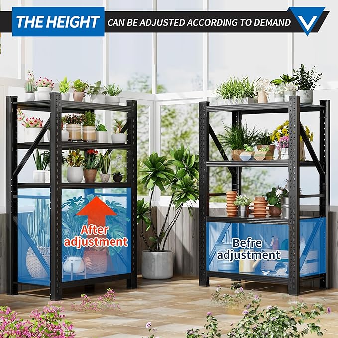 3000LBS Garage Shelving 42" W Garage Shelving Heavy Duty 4-Tier Metal Storage - Image 4