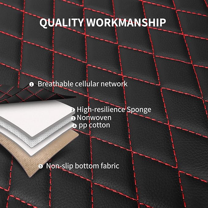 Car Seat Cover, Breathable and Waterproof Leather Seat Covers, Luxury PU - Image 7