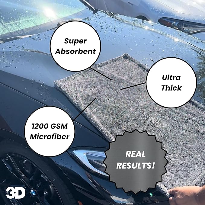 3D Hydro-FIL XL | Professional Grade Microfiber Towel | Extra Large 20” x 31.5” - Image 4