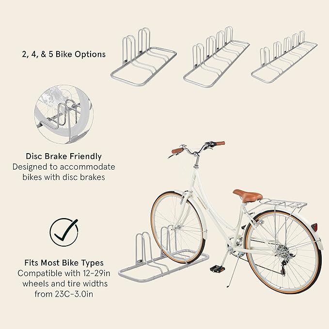 Retrospec Stash Rack 2, 4 & 5 Bike Floor Stand Bicycle Storage Organizer - Image 2