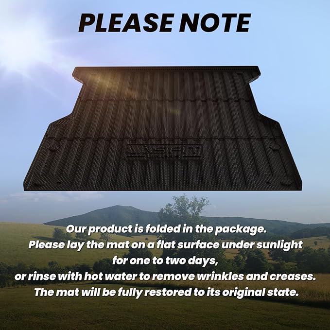 LASFIT Bed Mat for Toyota Tacoma 2024 2025 Truck Bed, All Weather 5 ft Rubber - Image 8