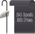 VVOKGO Rebar Stakes 24 Inch J Hook Heavy Duty Ground Anchors, 3/8 Inch Diameter by VVOKGO