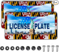 Front License Plate Bracket Multicolor License Plate Frames Flag of Maryland by Unknown