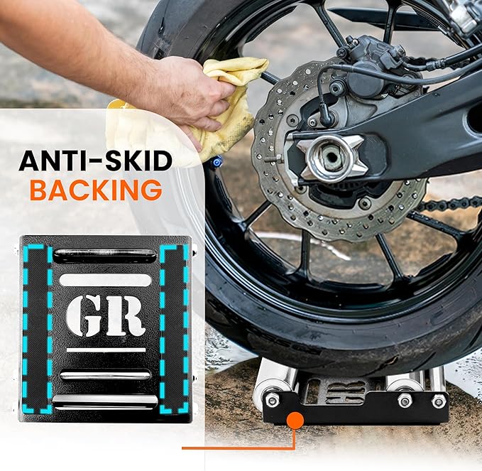 GRAND PITSTOP Motorcycle Roller Wheel Cleaning Stand - Image 3