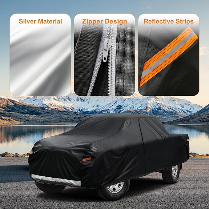 Kayme Truck Cover Custom Fit Dodge Ram 1500 Regular Cab Long Bed. Full Exterior - Image 3