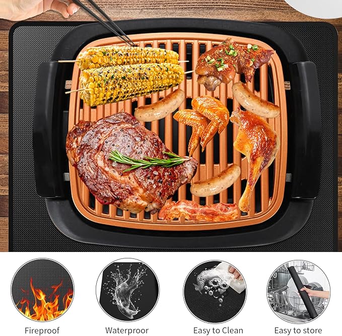 Heat Resistant Grill Mat, 24 x 31 inches Double-sided fireproof and waterproof - Image 4