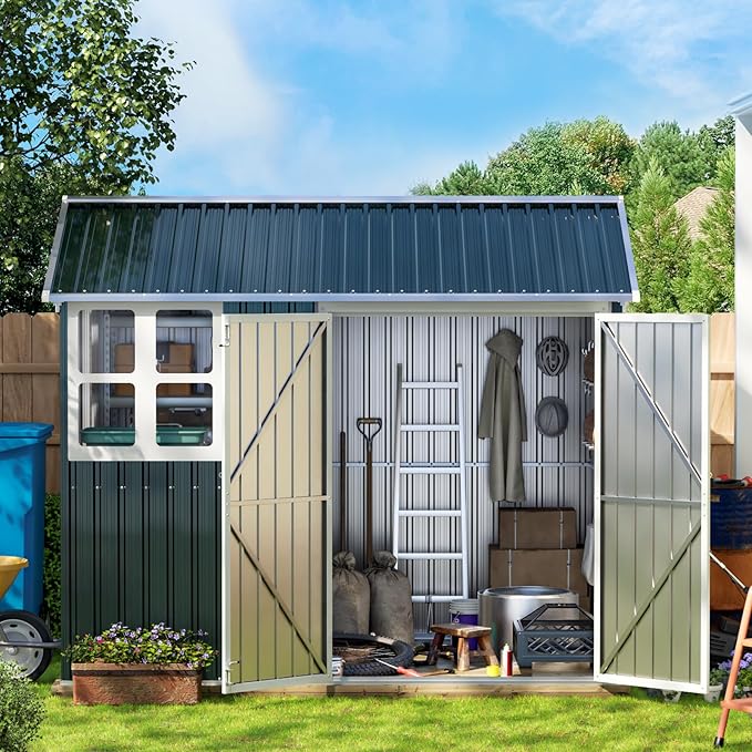 8X6FT Outdoor Steel Storage Shed - Image 7