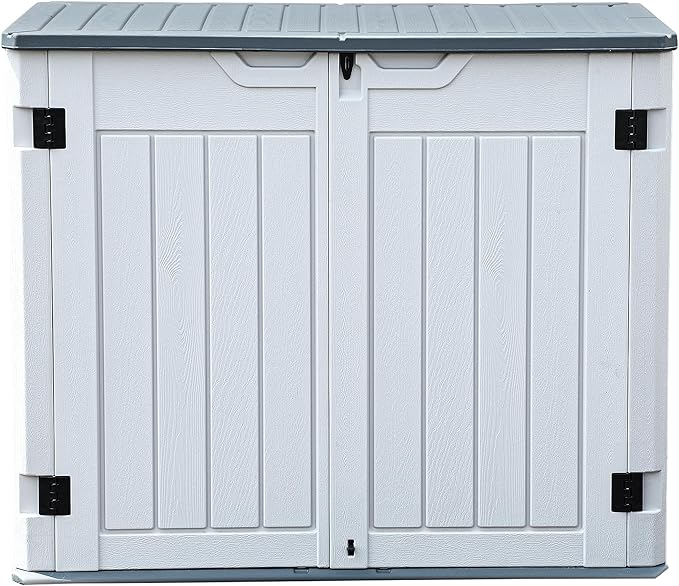 DWVO Outdoor Weather-Resistant Horizontal Storage Shed, 35 Cu Ft Capacity by DWVO